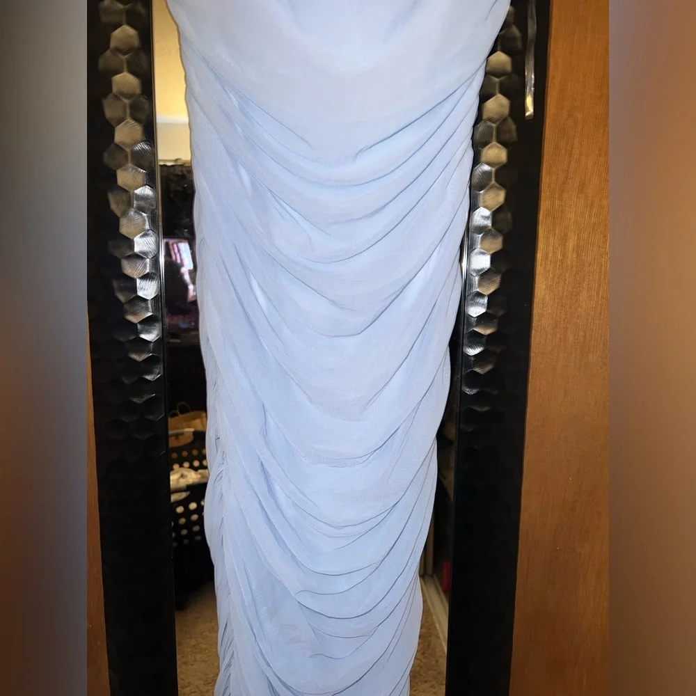 EUC Fashion Nova Ready and Ruched Mesh Midi Dress - Picture 6 of 9